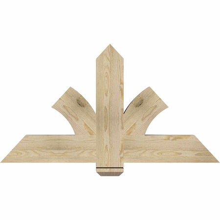 Ekena Millwork Redmond Rough Sawn Timber Gable Bracket, Douglas Fir, 48"W x 26"H x 4"D x 6"F, 13/12 Pitch GBW048X26X0406RED00RDF